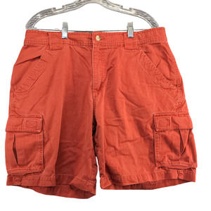 Columbia Men's Cargo Shorts Red Size 36 100% Cotton Pockets Inseam 9